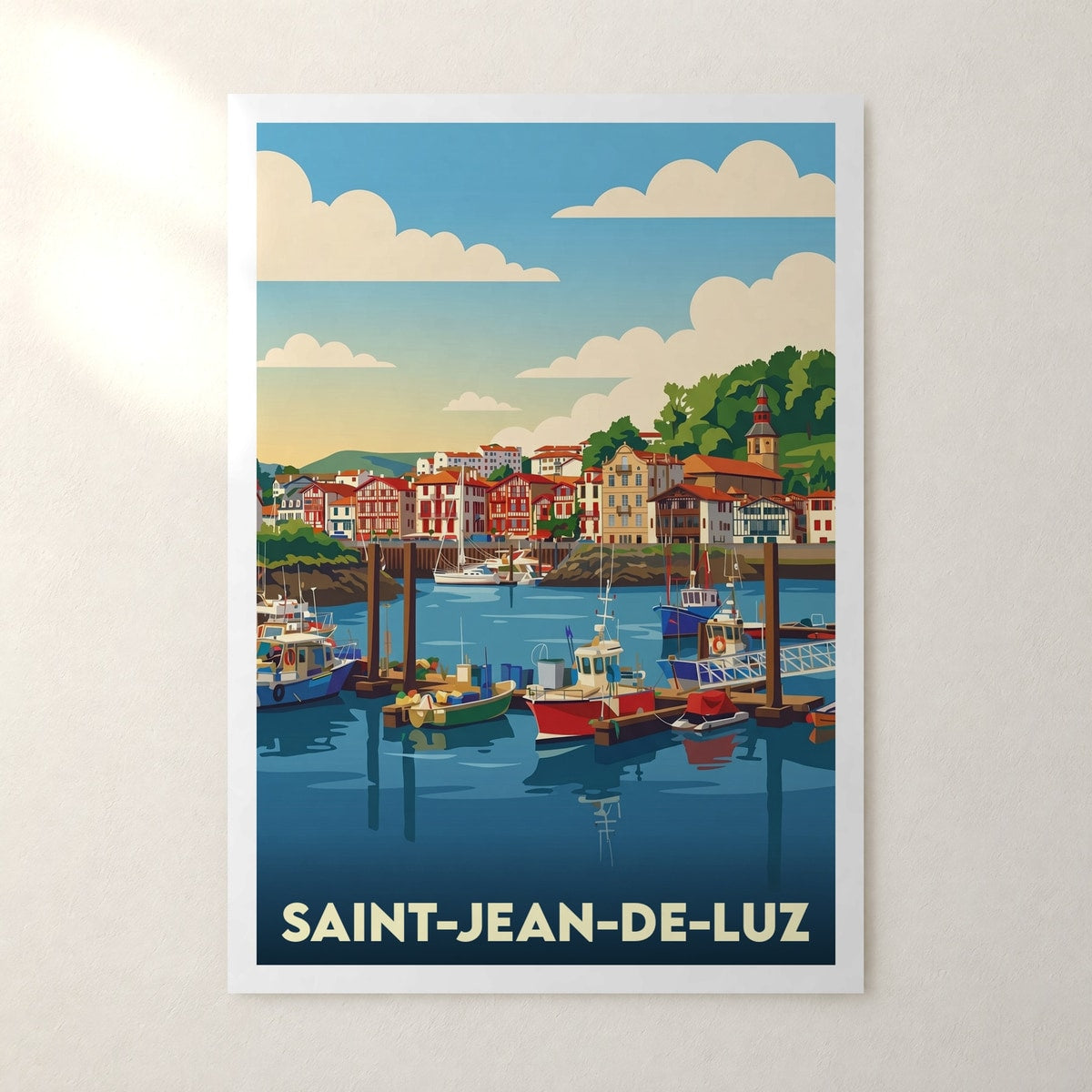 Affiche Saint-Jean-de-Luz – sans cadre, accrochée au mur