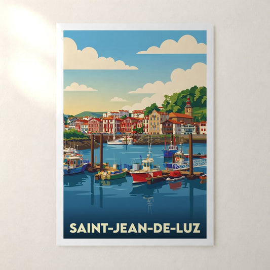 Affiche Saint-Jean-de-Luz – sans cadre, accrochée au mur