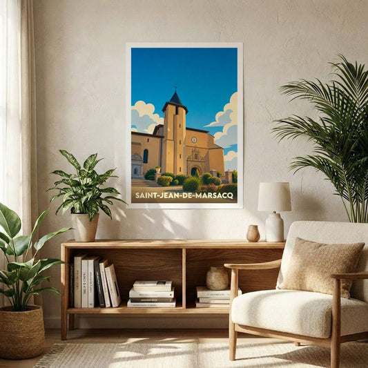 Affiche A1 (59,4 x 84,1 cm) Sans cadre souvenir de Saint-Jean-de-Marsacq