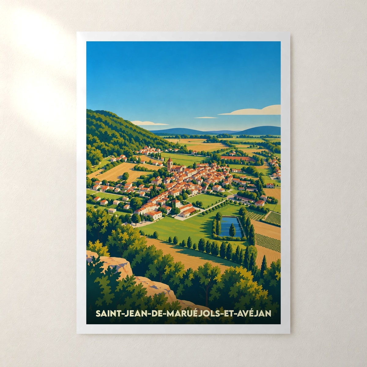 Affiche Saint-Jean-de-Maruéjols-et-Avéjan – sans cadre, accrochée au mur