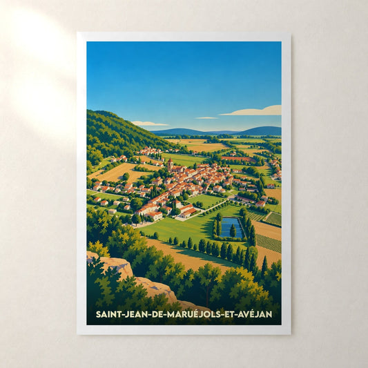 Affiche Saint-Jean-de-Maruéjols-et-Avéjan – sans cadre, accrochée au mur