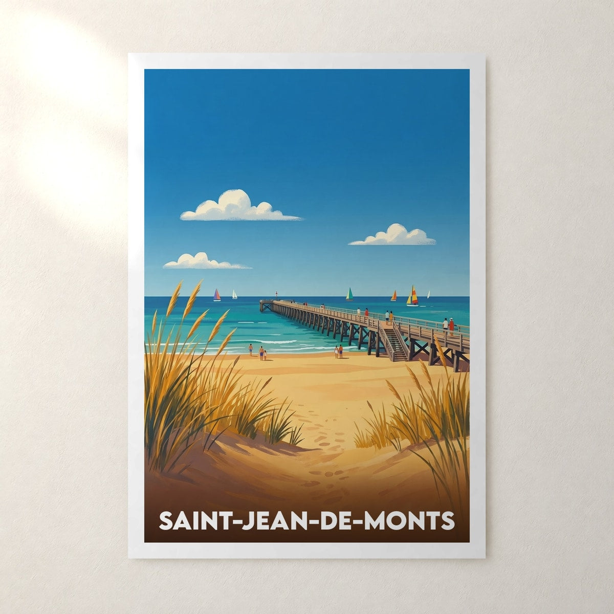Affiche Saint-Jean-de-Monts – sans cadre, accrochée au mur
