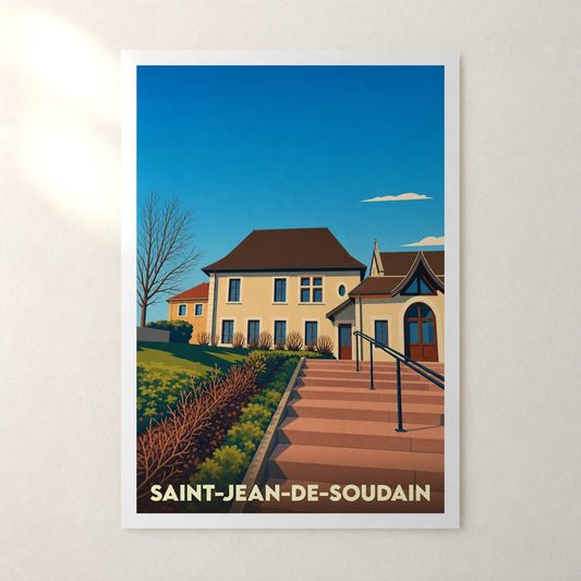 Affiche Saint-Jean-de-Soudain – sans cadre, accrochée au mur