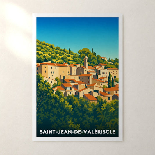 Affiche Saint-Jean-de-Valériscle – sans cadre, accrochée au mur