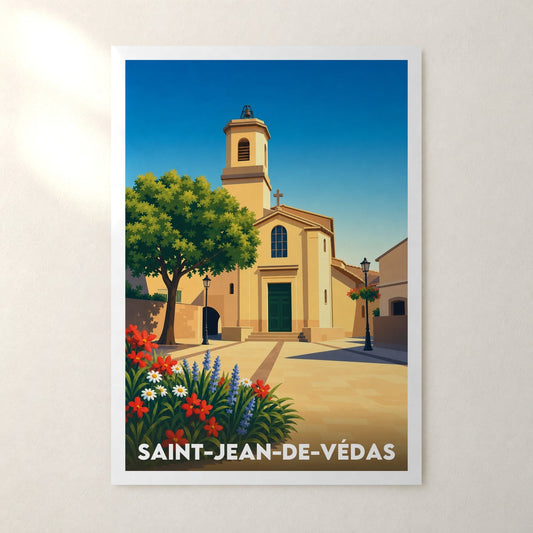 Affiche Saint-Jean-de-Védas – sans cadre, accrochée au mur