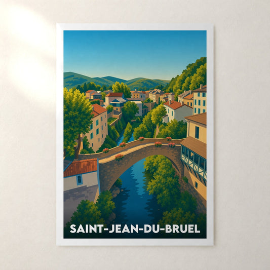 Affiche Saint-Jean-du-Bruel – sans cadre, accrochée au mur