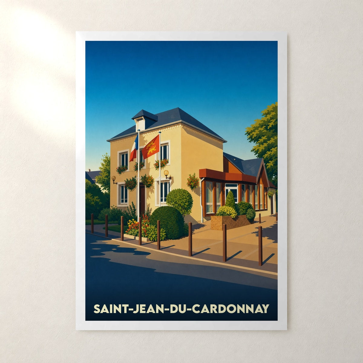 Affiche Saint-Jean-du-Cardonnay – sans cadre, accrochée au mur