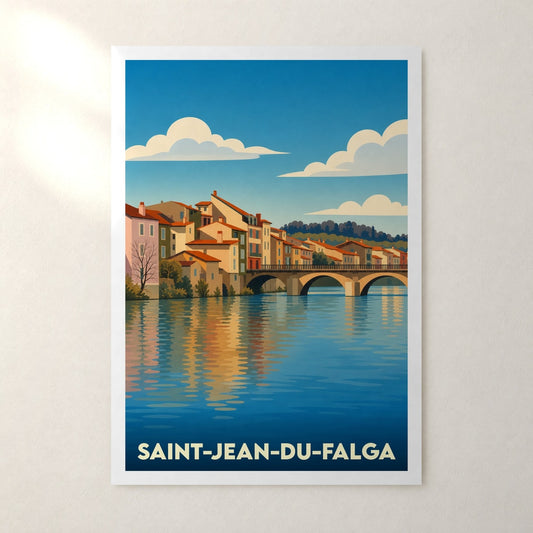 Affiche Saint-Jean-du-Falga – sans cadre, accrochée au mur