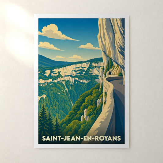 Affiche Saint-Jean-en-Royans – sans cadre, accrochée au mur
