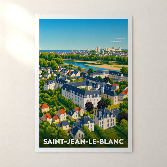 Affiche Saint-Jean-le-Blanc – sans cadre, accrochée au mur