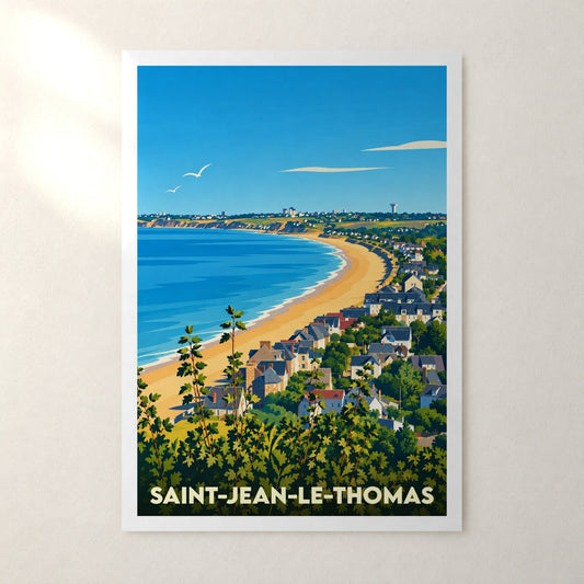 Affiche Saint-Jean-le-Thomas – sans cadre, accrochée au mur
