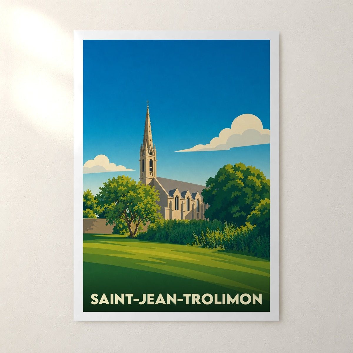 Affiche Saint-Jean-Trolimon – sans cadre, accrochée au mur