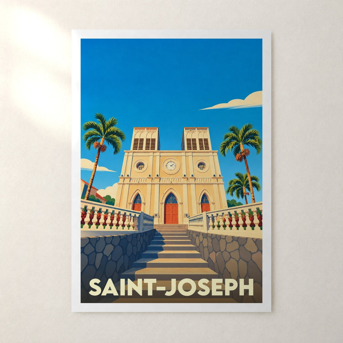 Affiche Saint-Joseph (Martinique) – sans cadre, accrochée au mur