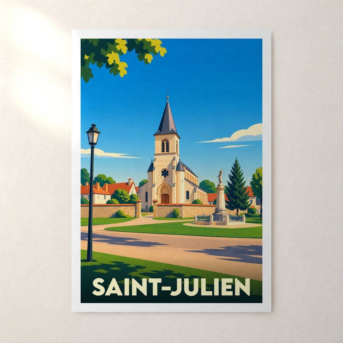 Affiche Saint-Julien (Côte-d'Or) – sans cadre, accrochée au mur