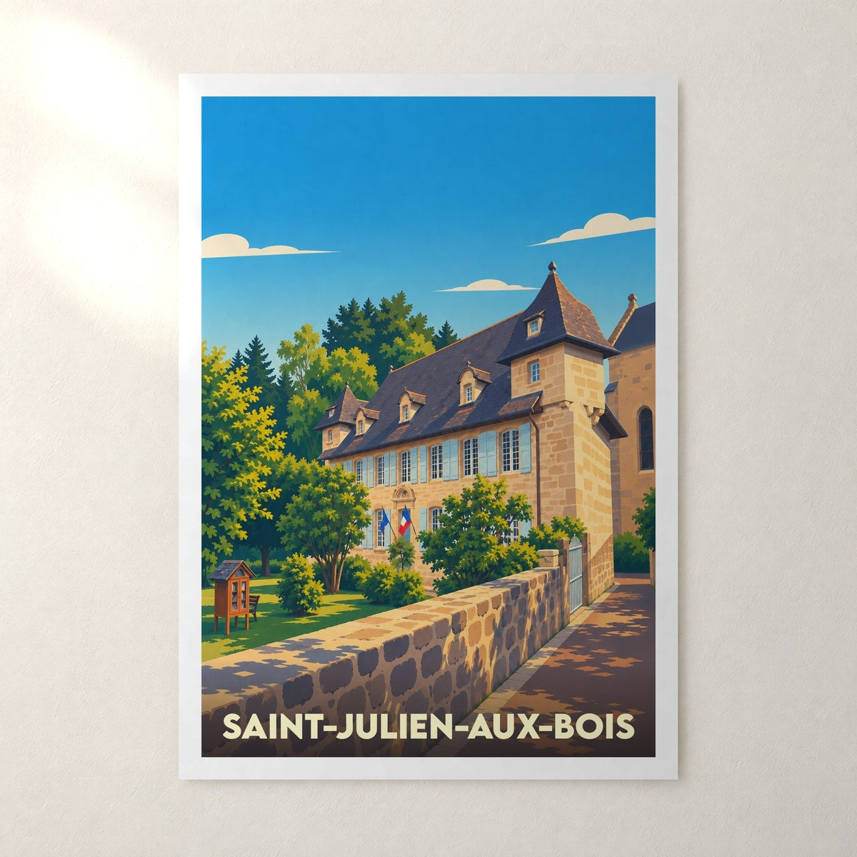 Affiche Saint-Julien-aux-Bois – sans cadre, accrochée au mur