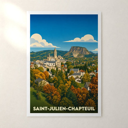 Affiche Saint-Julien-Chapteuil – sans cadre, accrochée au mur