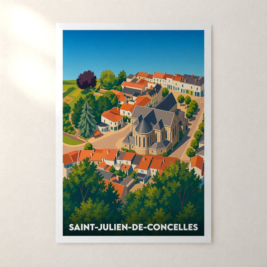 Affiche Saint-Julien-de-Concelles – sans cadre, accrochée au mur