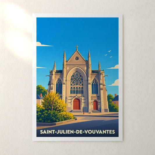 Affiche Saint-Julien-de-Vouvantes – sans cadre, accrochée au mur