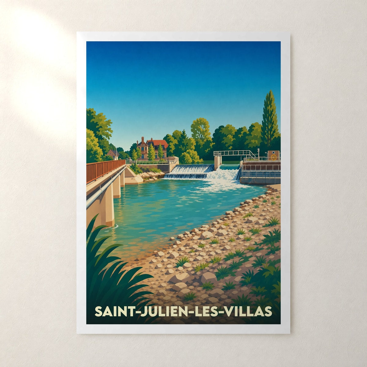 Affiche Saint-Julien-les-Villas – sans cadre, accrochée au mur
