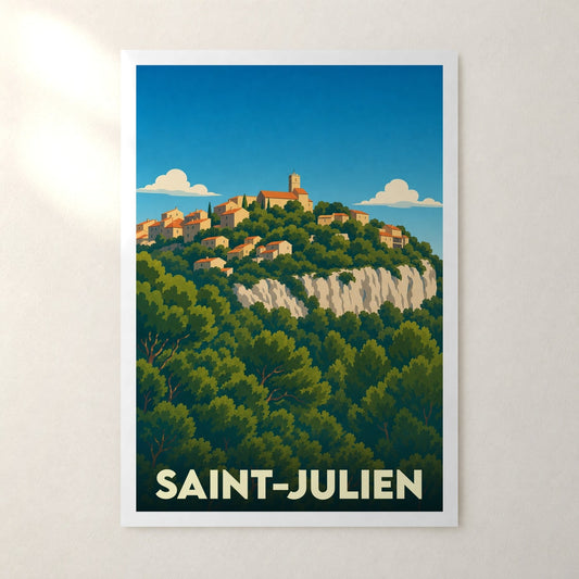 Affiche Saint-Julien – sans cadre, accrochée au mur