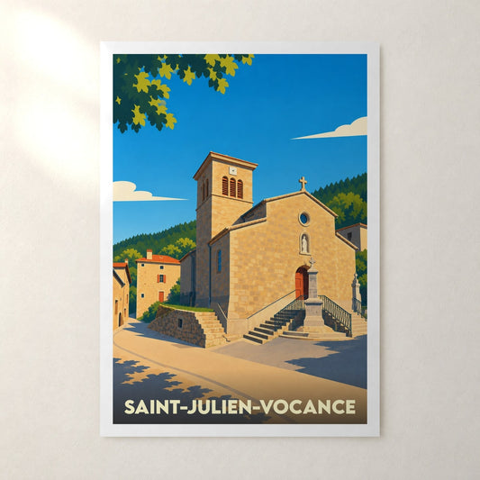 Affiche Saint-Julien-Vocance – sans cadre, accrochée au mur