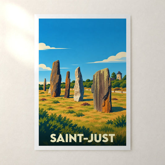 Affiche Saint-Just (Ille-et-Vilaine) – sans cadre, accrochée au mur