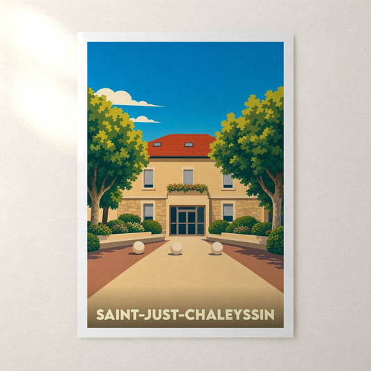 Affiche Saint-Just-Chaleyssin – sans cadre, accrochée au mur