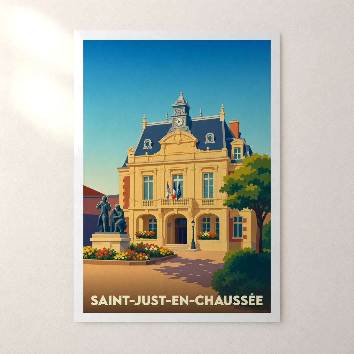 Affiche Saint-Just-en-Chaussée – sans cadre, accrochée au mur