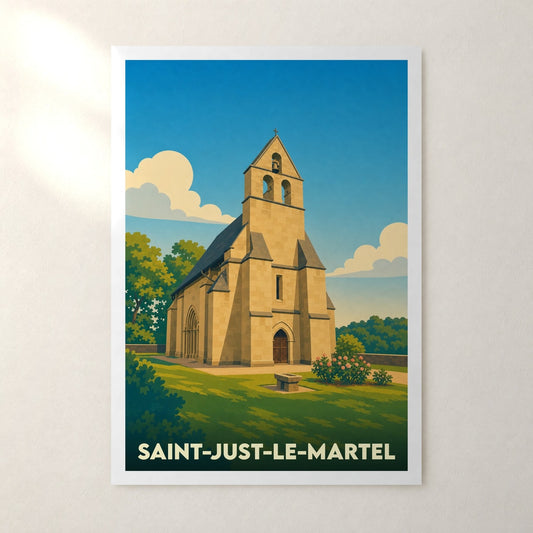 Affiche Saint-Just-le-Martel – sans cadre, accrochée au mur