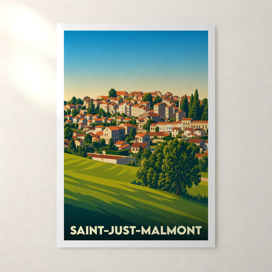 Affiche Saint-Just-Malmont – sans cadre, accrochée au mur
