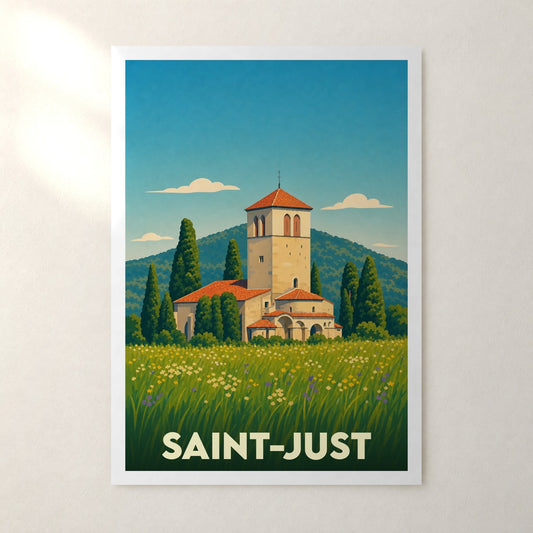 Affiche Saint-Just – sans cadre, accrochée au mur