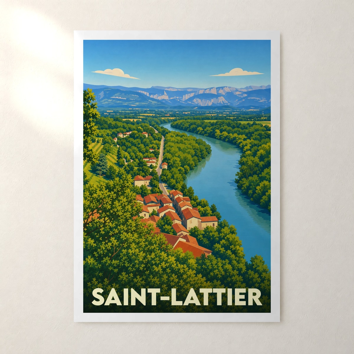 Affiche Saint-Lattier – sans cadre, accrochée au mur