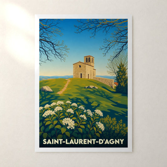 Affiche Saint-Laurent-d'Agny – sans cadre, accrochée au mur