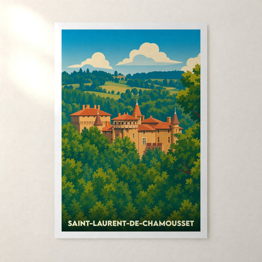 Affiche Saint-Laurent-de-Chamousset – sans cadre, accrochée au mur