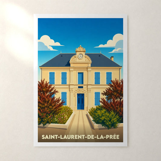 Affiche Saint-Laurent-de-la-Prée – sans cadre, accrochée au mur