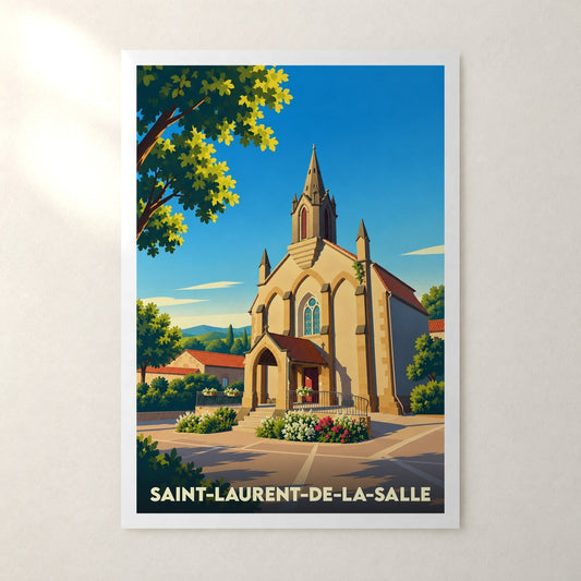 Affiche Saint-Laurent-de-la-Salle – sans cadre, accrochée au mur