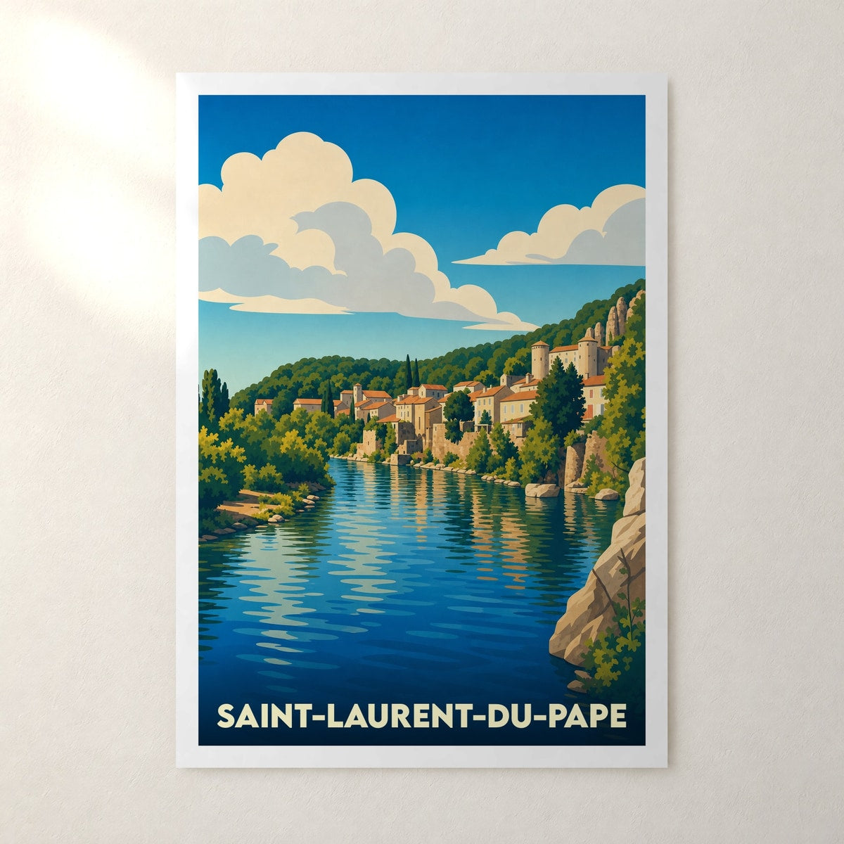 Affiche Saint-Laurent-du-Pape – sans cadre, accrochée au mur