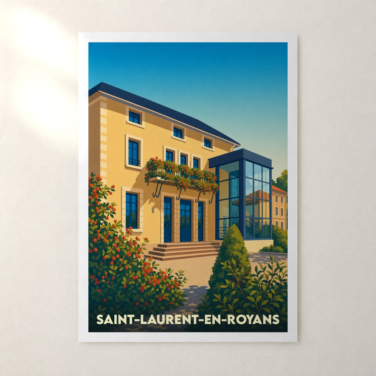 Affiche Saint-Laurent-en-Royans – sans cadre, accrochée au mur