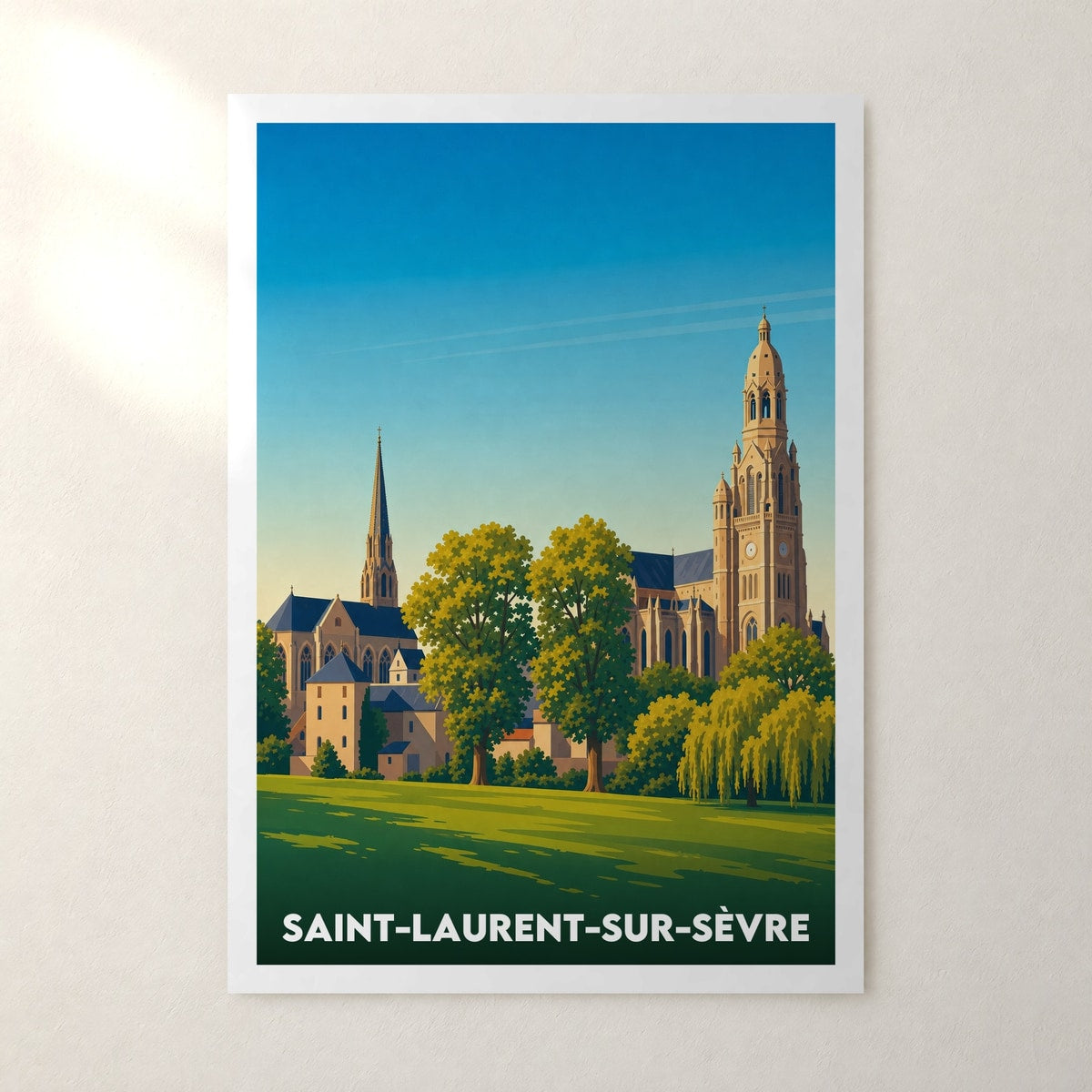 Affiche Saint-Laurent-sur-Sèvre – sans cadre, accrochée au mur
