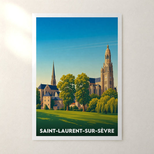 Affiche Saint-Laurent-sur-Sèvre – sans cadre, accrochée au mur