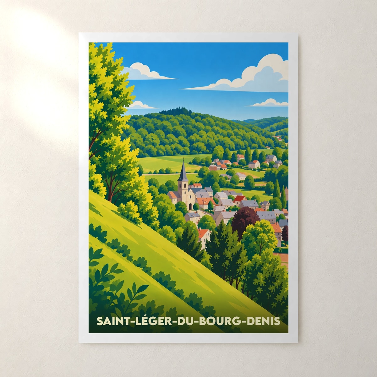 Affiche Saint-Léger-du-Bourg-Denis – sans cadre, accrochée au mur