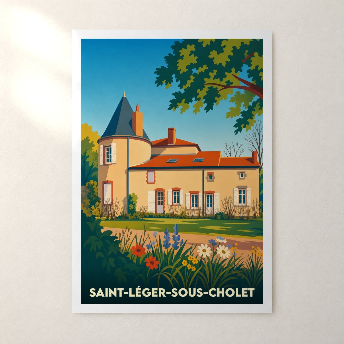 Affiche Saint-Léger-sous-Cholet – sans cadre, accrochée au mur