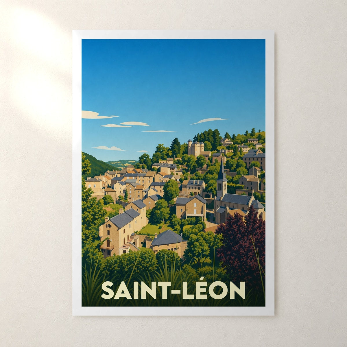 Affiche Saint-Léon – sans cadre, accrochée au mur