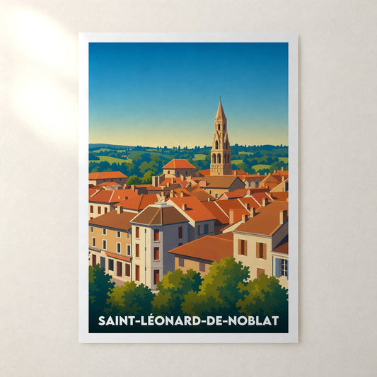 Affiche Saint-Léonard-de-Noblat – sans cadre, accrochée au mur