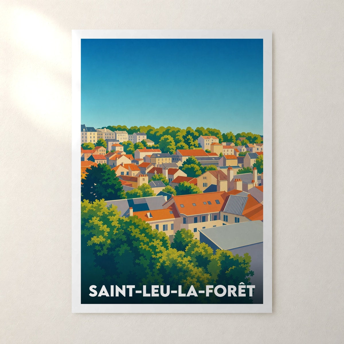 Affiche Saint-Leu-la-Forêt – sans cadre, accrochée au mur