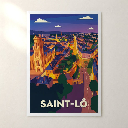 Affiche Saint-Lô – sans cadre, accrochée au mur