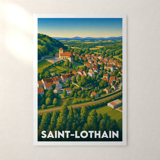 Affiche Saint-Lothain – sans cadre, accrochée au mur