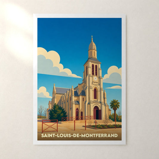 Affiche Saint-Louis-de-Montferrand – sans cadre, accrochée au mur