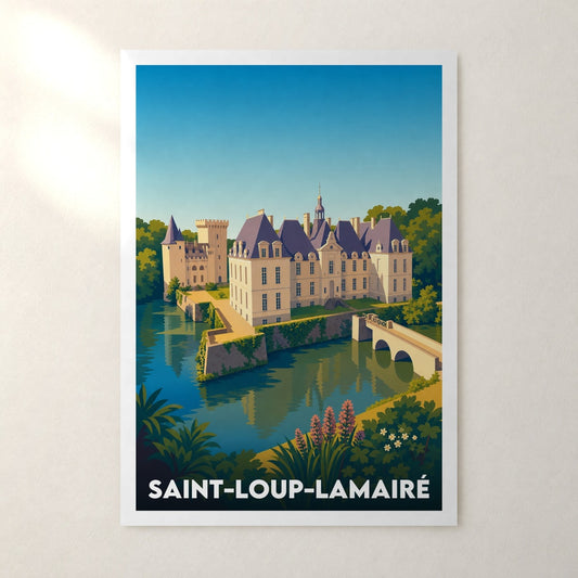 Affiche Saint-Loup-Lamairé – sans cadre, accrochée au mur
