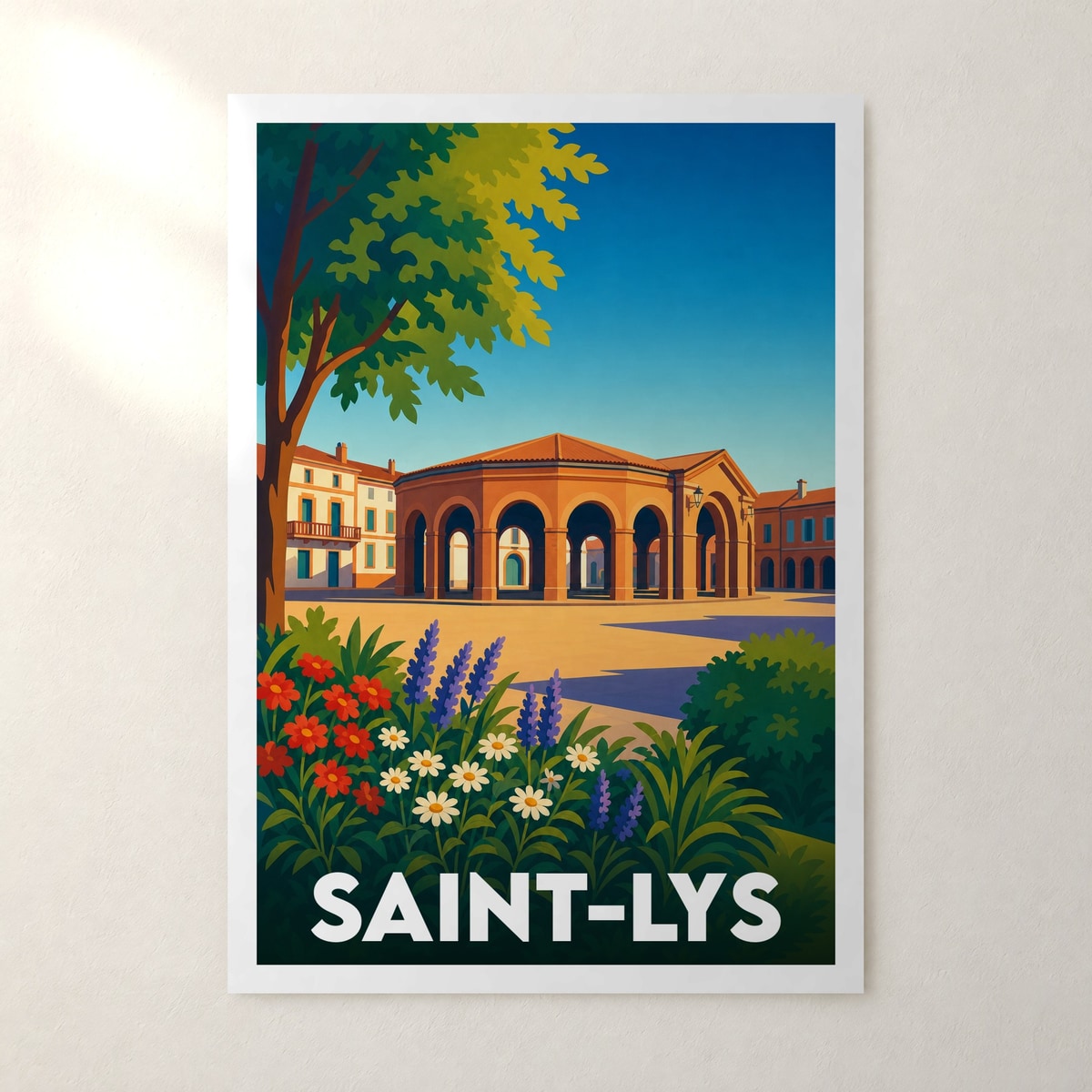 Affiche Saint-Lys – sans cadre, accrochée au mur